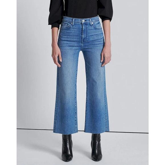 7 FOR ALL MANKIND Women's Cropped Alexa Size 26 In Dulce - Picture 1 of 16